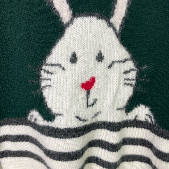 Abercrombie & Fitch Sweater Womens Medium Bunny Rabbit Animal Graphic Pullover - Picture 2 of 9